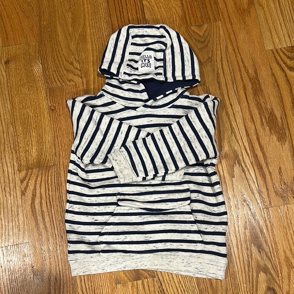Striped Hoodie with Front Pocket